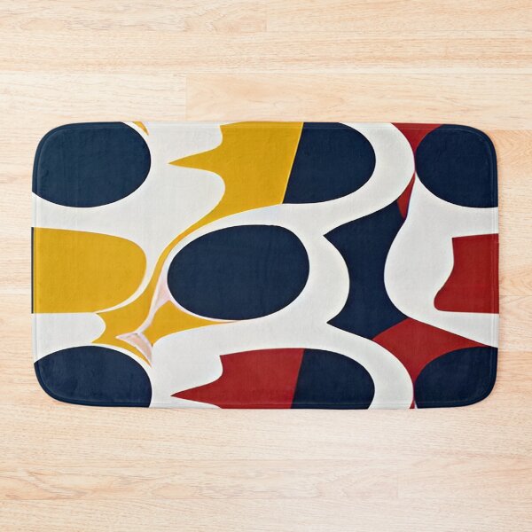 Item preview, Oblong Oval Abstract Shapes in Marigold and Maroon  designed and sold by deniselynnimage.