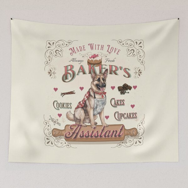 Item preview, Dog German Shepherd Baker's Assistant - Baking Buddy designed and sold by PositiveIdeas.