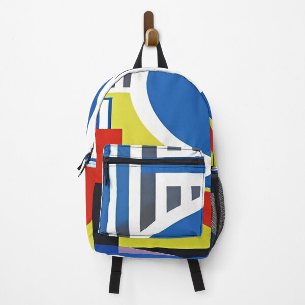 Item preview, Circular Geometric Shapes with Blue and Red Stripes  designed and sold by deniselynnimage.