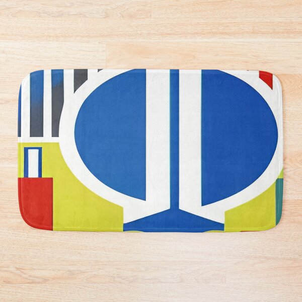 Item preview, Circular Geometric Shapes with Blue and Red Stripes  designed and sold by deniselynnimage.