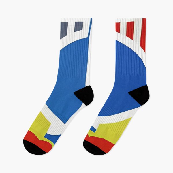 Item preview, Circular Geometric Shapes with Blue and Red Stripes  designed and sold by deniselynnimage.