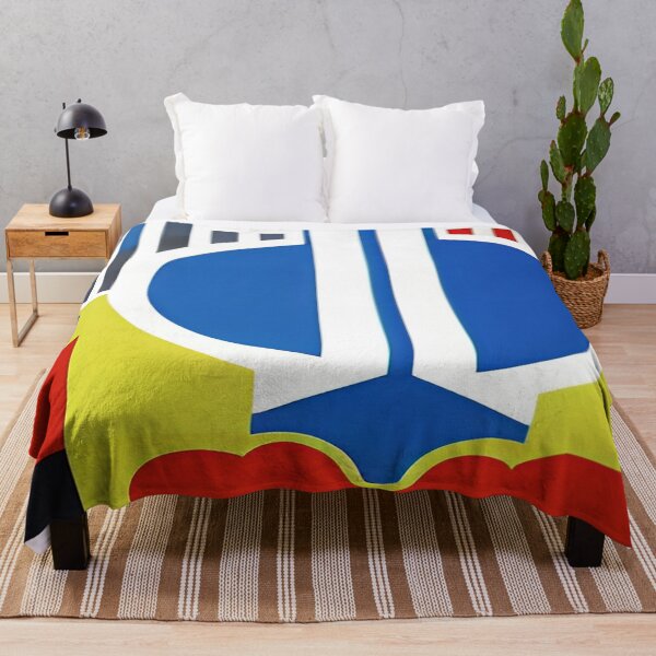Item preview, Circular Geometric Shapes with Blue and Red Stripes designed and sold by deniselynnimage.