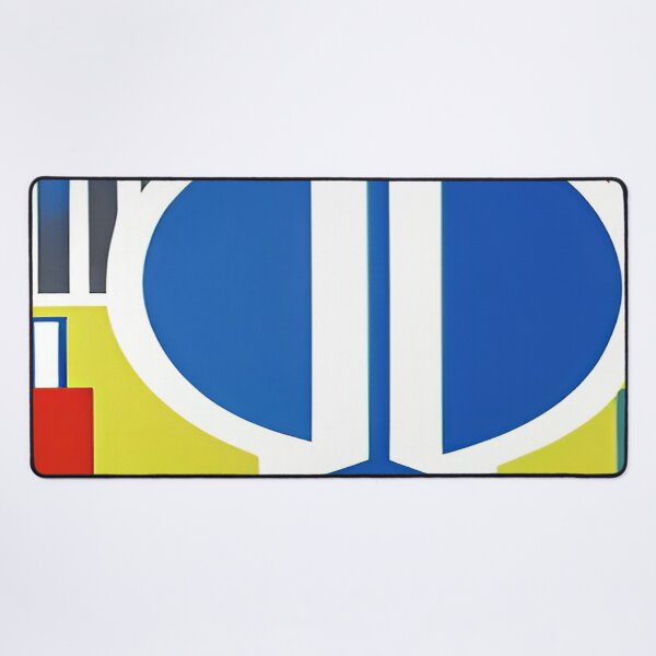 Item preview, Circular Geometric Shapes with Blue and Red Stripes  designed and sold by deniselynnimage.