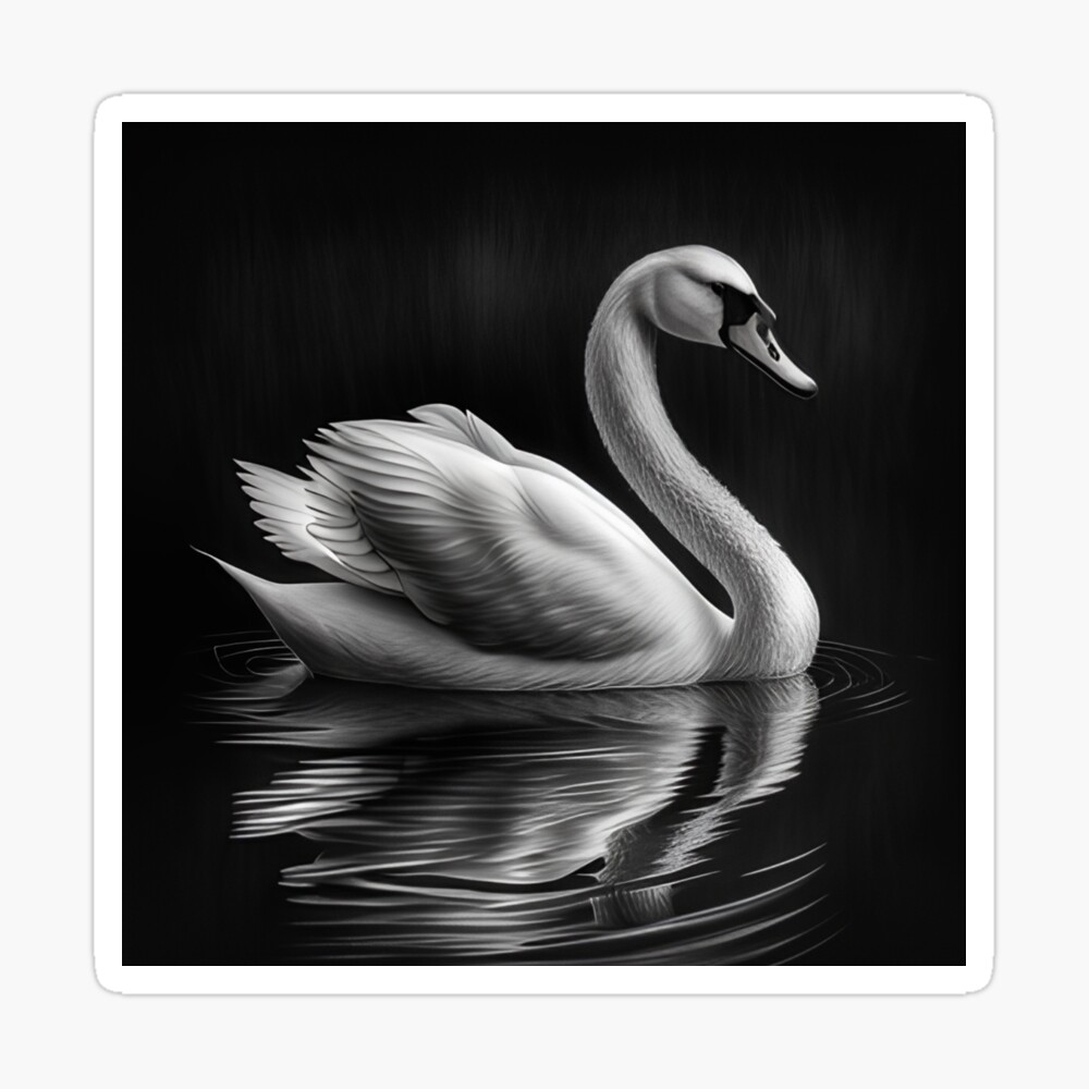 Premium Photo | Pencil sketch beautiful swan animal draw AI Generated