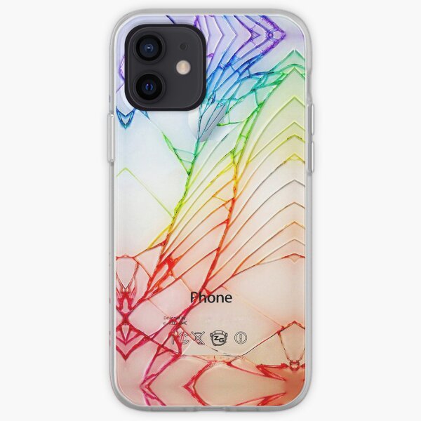 Broken Damaged Cracked out back White iphone Photograph iPhone Soft Case