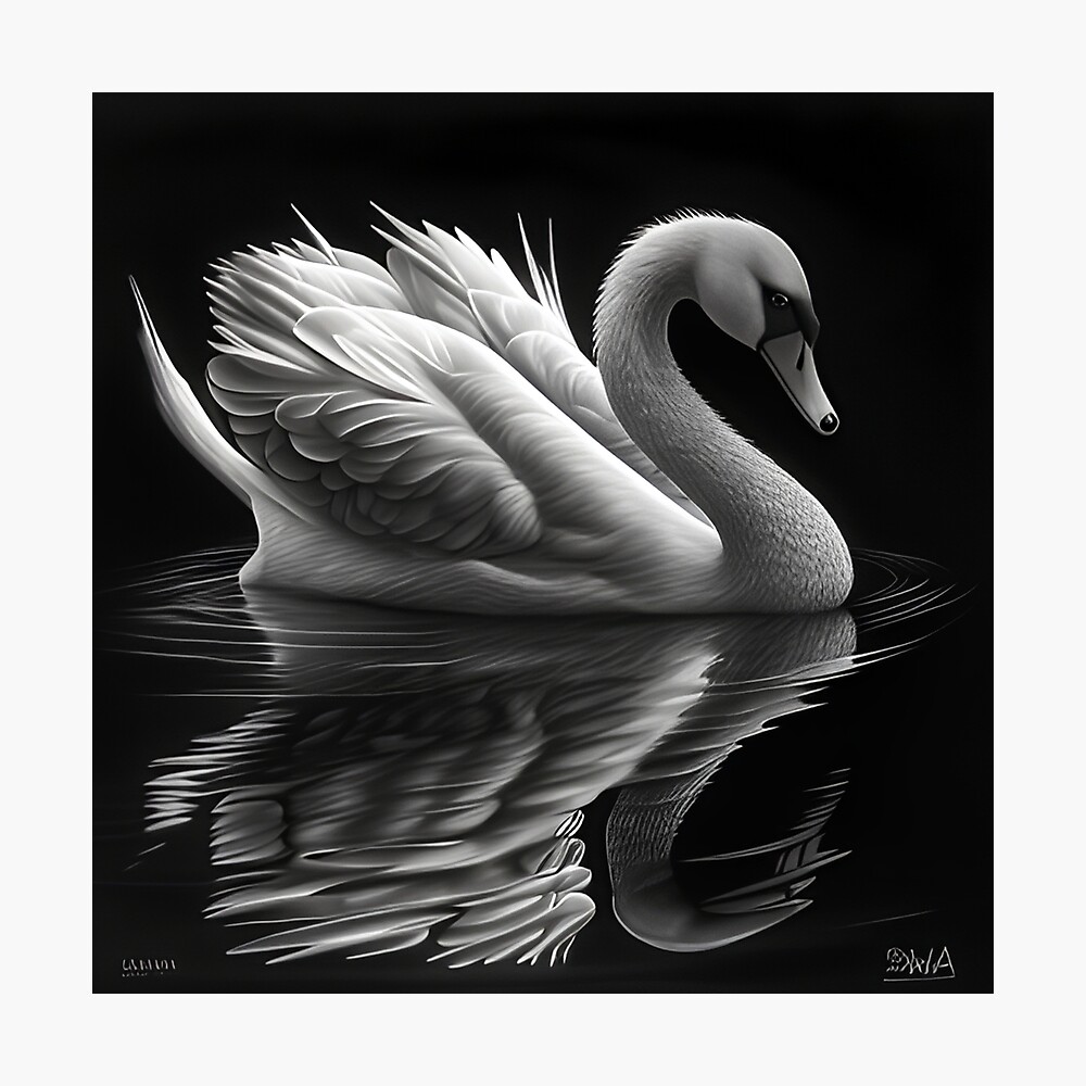 Swan Drawing Cartoon Fantasy Biological Elements Are Commercial Elements  PNG Images | PSD Free Download - Pikbest