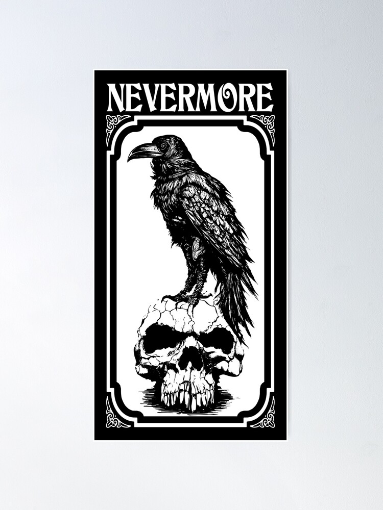 Edgar Allan Poe The Raven Nevermore Gothic Literature Throw Pillow