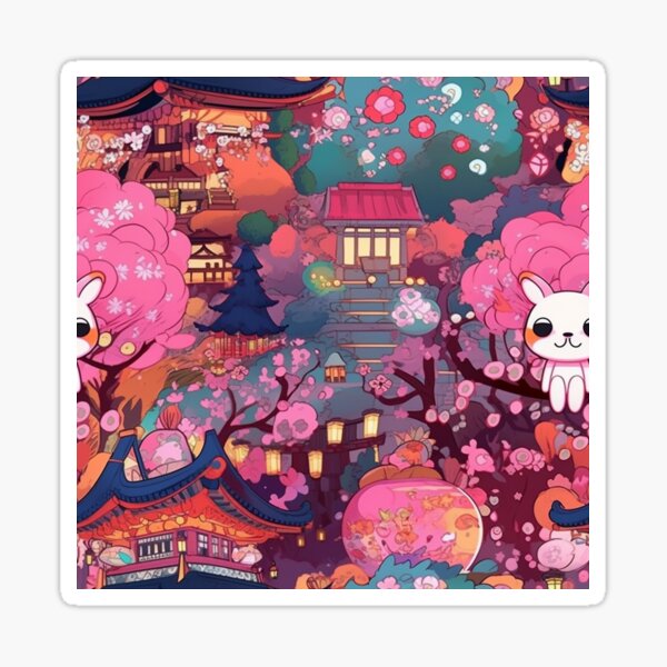 Vista previa del artículo con la obra «harajuku kawaii», diseñado y vendido por Design Depot.
