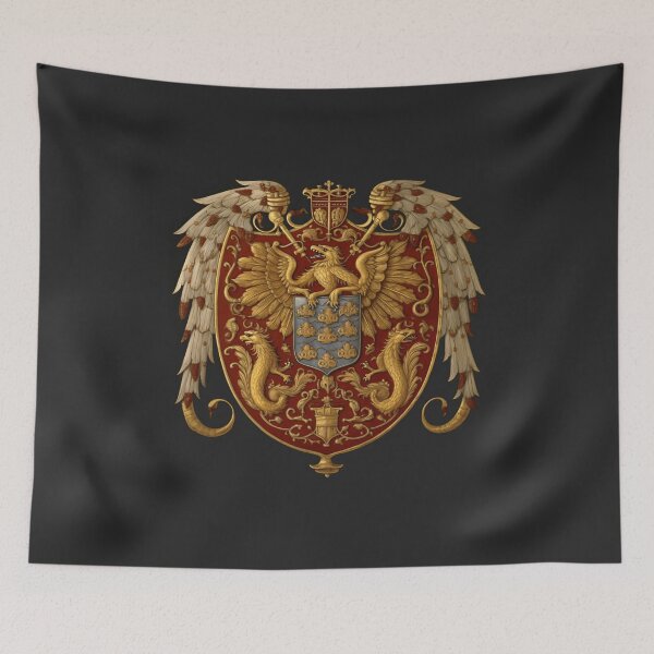 Item preview, "Royal Wings" - Red and Gold Coat of Arms with Realist Detail designed and sold by Juuskus.