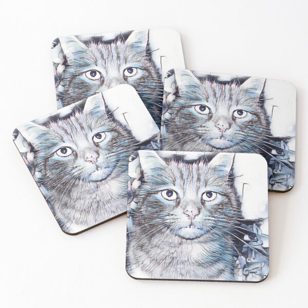 Item preview, Sad Blue Grey Cat designed and sold by DianeBP.