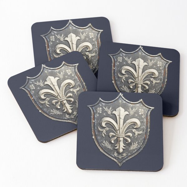 Item preview, "Legacy of Valor" - Timeless Heraldic Shield with Lilies and Cross designed and sold by Juuskus.