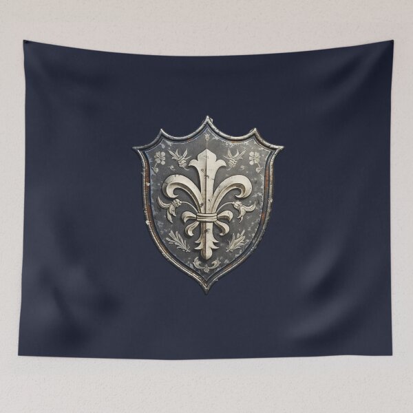 Item preview, "Legacy of Valor" - Timeless Heraldic Shield with Lilies and Cross designed and sold by Juuskus.