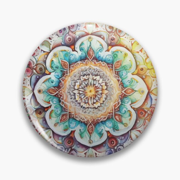 Item preview, A Pastel Watercolor Boho Mandala - Sacred Space Mandalas Collection designed and sold by GVRDesign.