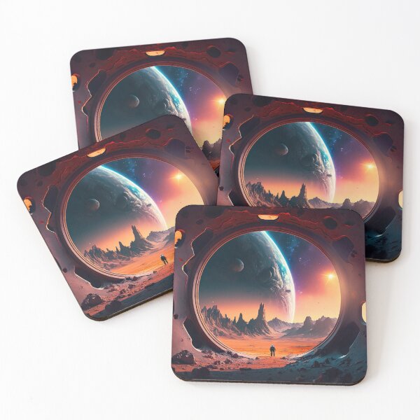 Item preview, Mysterious constructions on an alien planet - science fiction designed and sold by unknown-places.