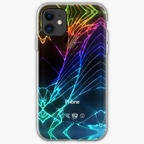 Broken Damaged Cracked out back Black iphone Photograph iPhone Soft Case