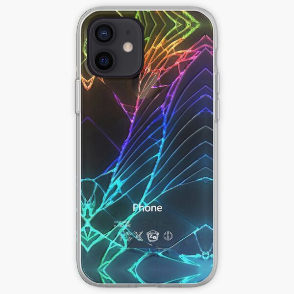 Broken Damaged Cracked out back Black iphone Photograph iPhone Soft Case