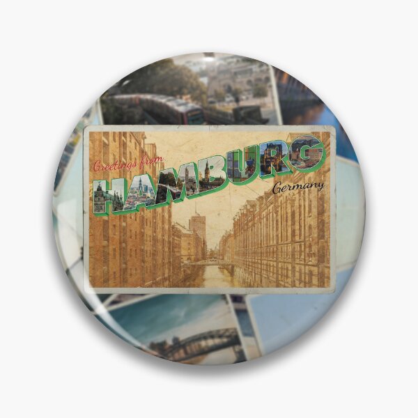 Item preview, Greetings from Hamburg in Germany vintage style retro souvenir designed and sold by DeveloperProp0.