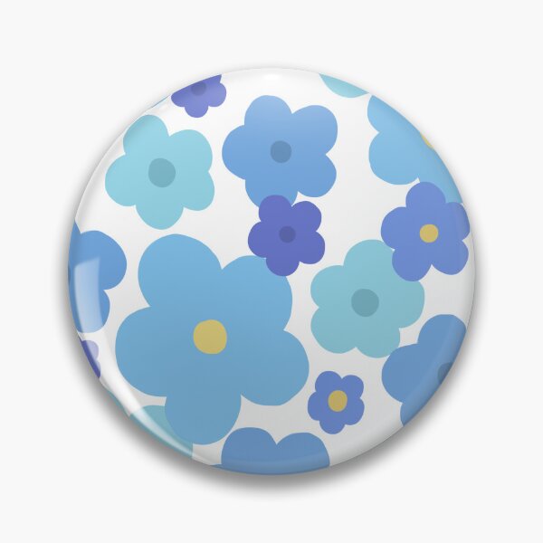 Item preview, Cute Retro Blue Flower Print Pattern designed and sold by MagicallyStagey.