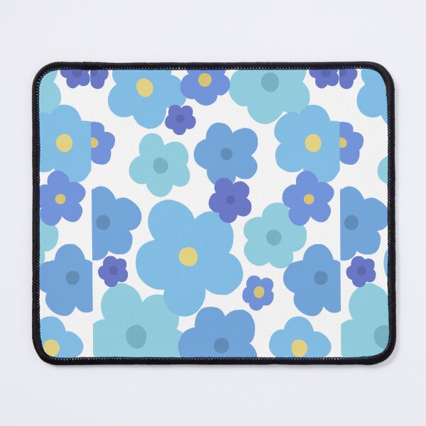 Item preview, Cute Retro Blue Flower Print Pattern designed and sold by MagicallyStagey.