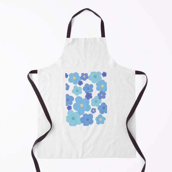 Item preview, Cute Retro Blue Flower Print Pattern designed and sold by MagicallyStagey.