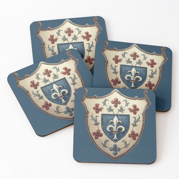 Item preview, "Shield of Honor" - Timeless Heraldic Design with Lilies and Cross designed and sold by Juuskus.