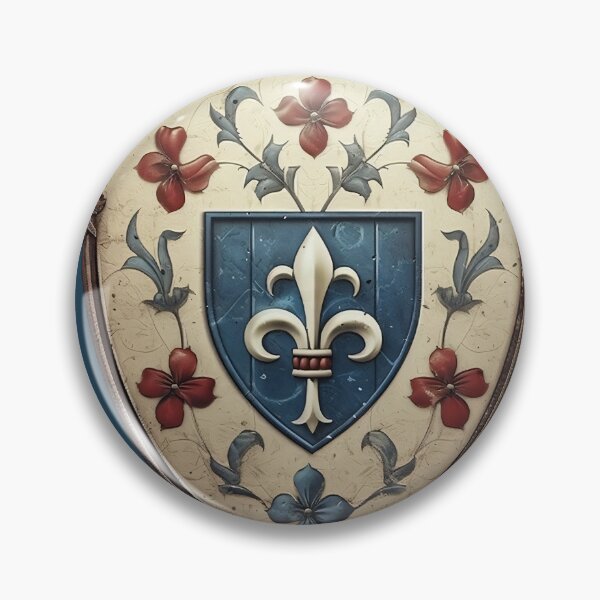 Item preview, "Shield of Honor" - Timeless Heraldic Design with Lilies and Cross designed and sold by Juuskus.