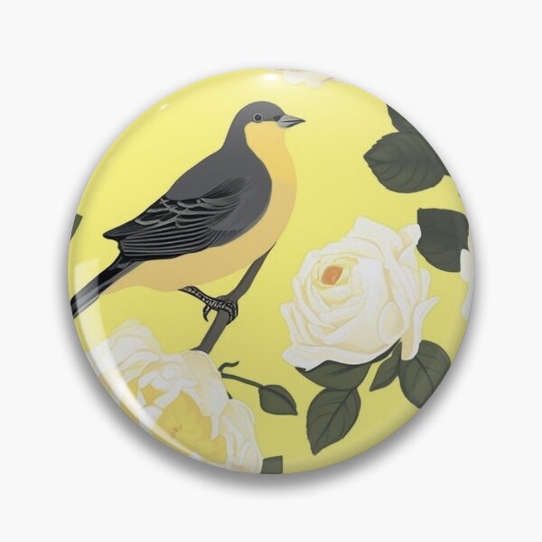 Item preview, Goldfinches and Roses designed and sold by Monochrome-Dog.