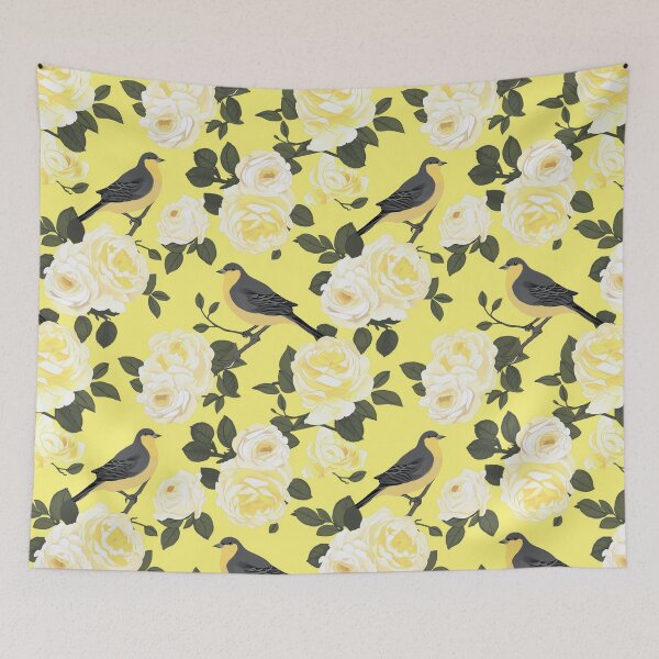 Item preview, Goldfinches and Roses designed and sold by Monochrome-Dog.