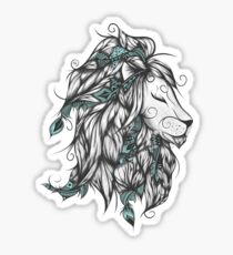 Poetic Lion Turquoise Sticker