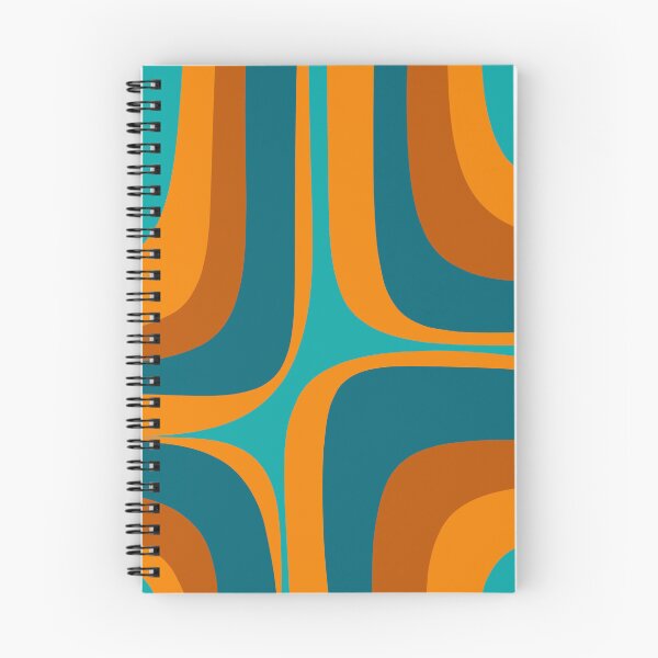 Item preview, Retro Groove Abstract Pattern Turquoise Blue Orange designed and sold by kierkegaard.