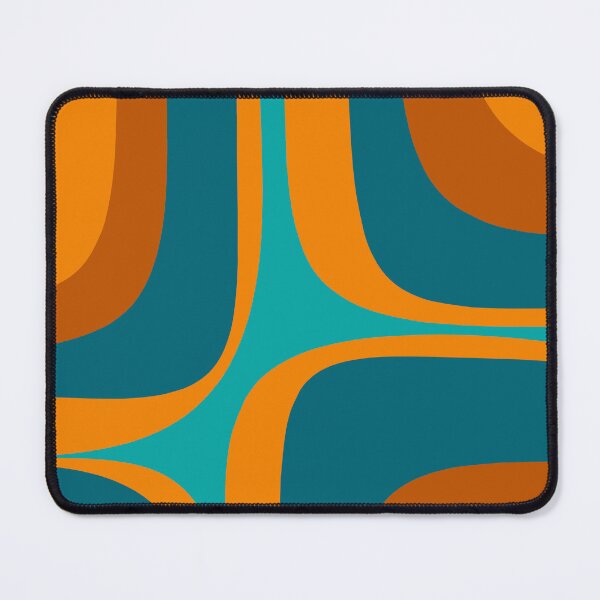 Item preview, Retro Groove Abstract Pattern Turquoise Blue Orange designed and sold by kierkegaard.