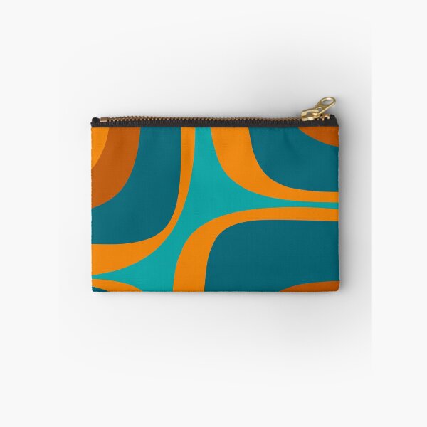 Item preview, Retro Groove Abstract Pattern Turquoise Blue Orange designed and sold by kierkegaard.