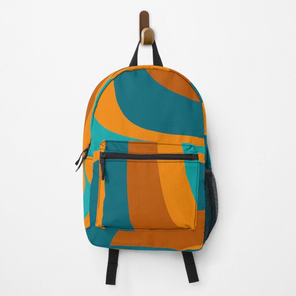 Item preview, Retro Groove Abstract Pattern Turquoise Blue Orange designed and sold by kierkegaard.