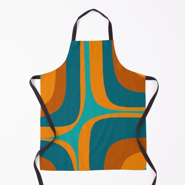 Item preview, Retro Groove Abstract Pattern Turquoise Blue Orange designed and sold by kierkegaard.