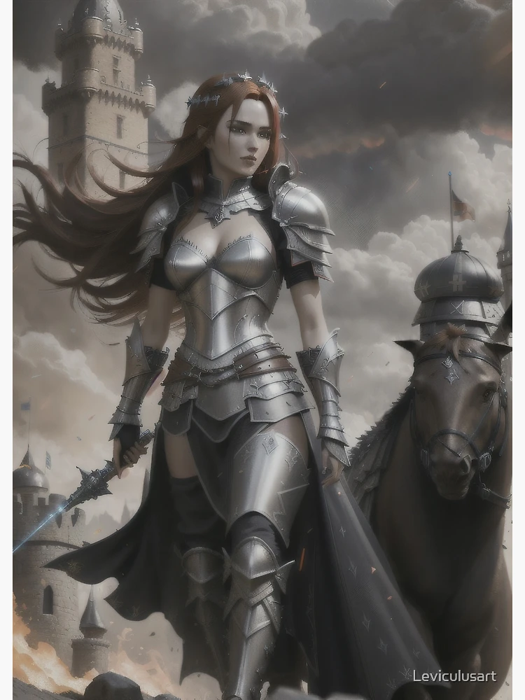 Armure de Chevalier Dragon Knight en métal Femme (Noir) - Machinegun