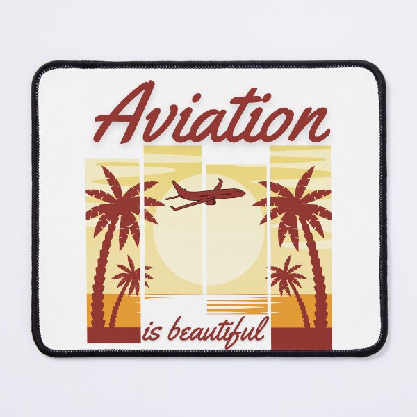 Item preview, Aviation is beautiful retro sunset airplane aircraft for pilots, flight attendant and aviation geeks designed and sold by AviationArtists.