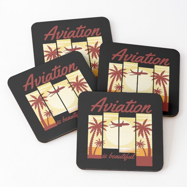 Item preview, Aviation is beautiful retro sunset airplane aircraft for pilots, flight attendant and aviation geeks designed and sold by AviationArtists.