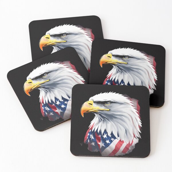 Item preview, 4th of July portrait of an eagle against the background of the flag designed and sold by jkrphoto.