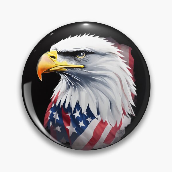 Item preview, 4th of July portrait of an eagle against the background of the flag designed and sold by jkrphoto.