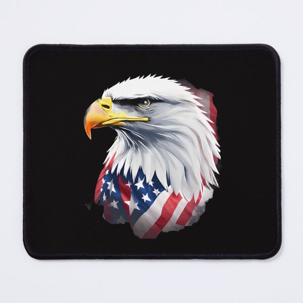 Item preview, 4th of July portrait of an eagle against the background of the flag designed and sold by jkrphoto.