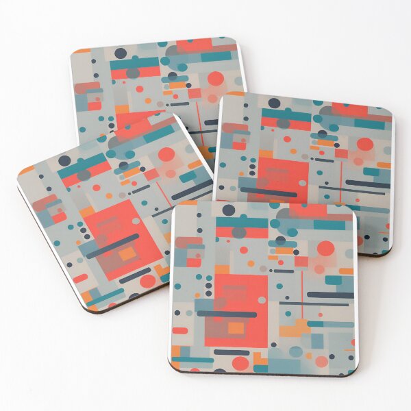 Item preview, colorful abstraction modern blue, orange, red,  designed and sold by jkrphoto.