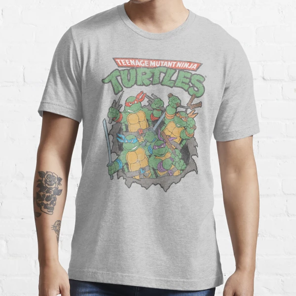 Teenage Mutant Ninja Turtles Shirt Men Large Gray TMNT Graphic Tee