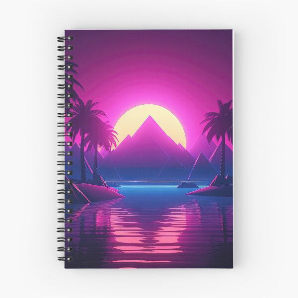 Item preview, Cyber Oasis: Vibrant Synthwave Vibes on the Island designed and sold by Mullet Monkey.