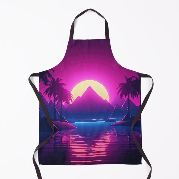 Item preview, Cyber Oasis: Vibrant Synthwave Vibes on the Island designed and sold by Mullet Monkey.