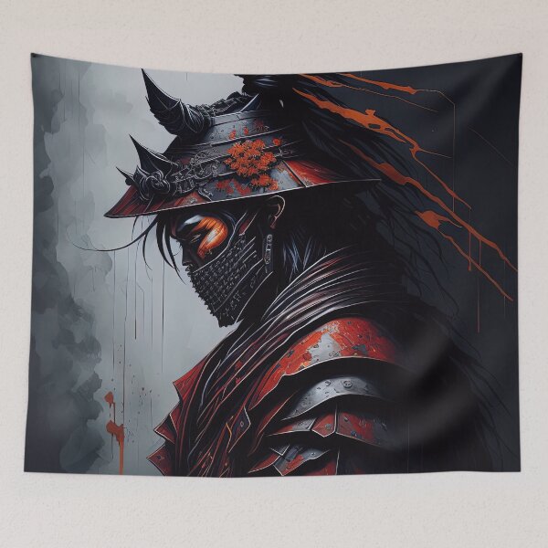 Item preview, Samurai warrior painted with watercolor designed and sold by RK - Shop.
