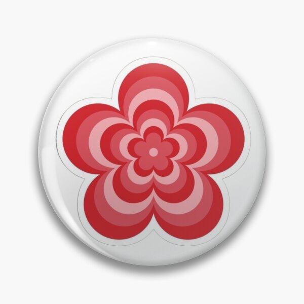 Item preview, Red and pink 70s flower designed and sold by yeehawboyy.