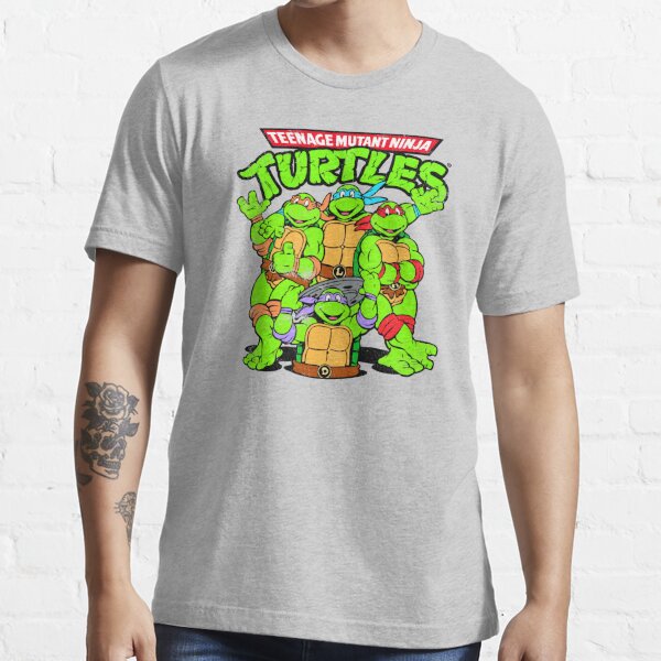 Teenage Mutant Ninja Turtles T Shirt Adult Large Nickelodeon Green Gray