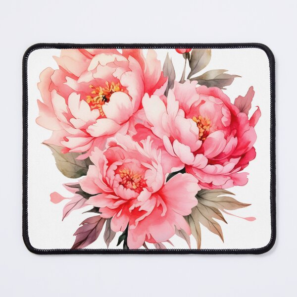 Item preview, Pink Watercolor Peonies romantic Flower Bouquet designed and sold by SeamlessGuru.