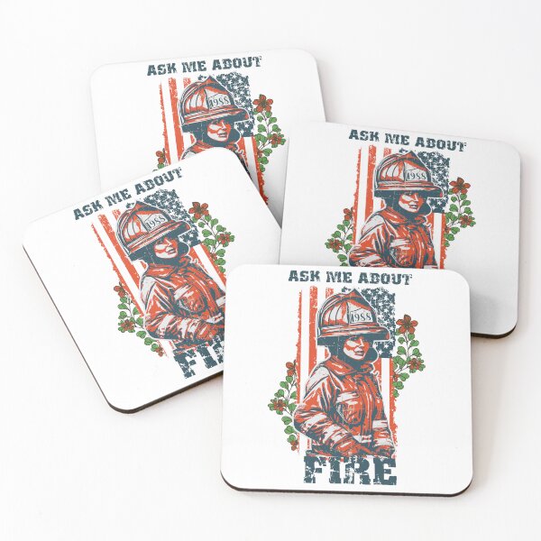 Item preview, Firefighter woman USA flag funny sarcastic quote designed and sold by HomeCoquette.