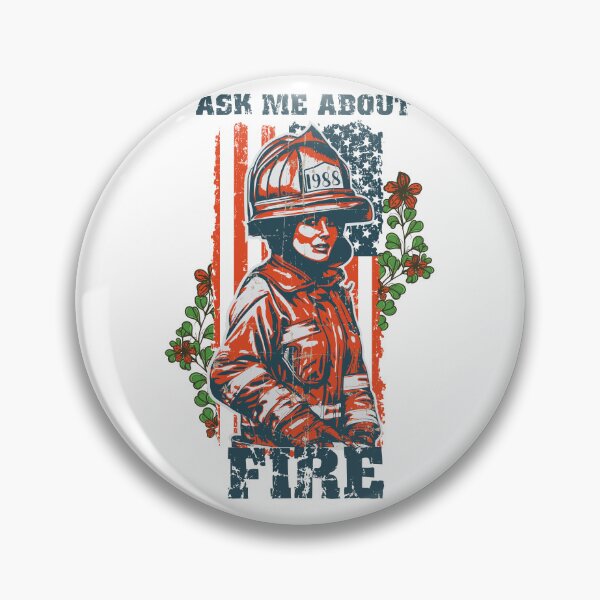 Item preview, Firefighter woman USA flag funny sarcastic quote designed and sold by HomeCoquette.